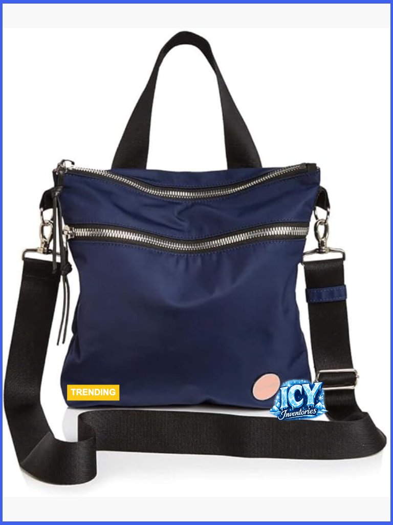 Nylon Crossbody Bag With Adjustable Removable Strap